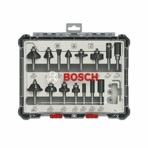 Bosch 1/4In Shank Mixed Router Bit Set 15Pc 2607017473