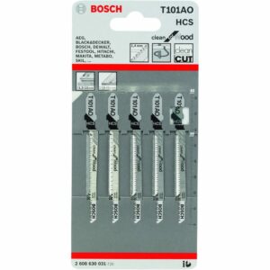 Bosch T101Ao 2608630031 Clean For Wood Jigsaw Blades X5