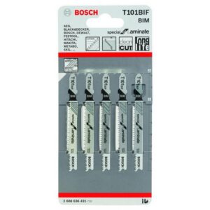 Bosch T101Bif 2608636431 Jigsaw Blades 5Pce Laminate