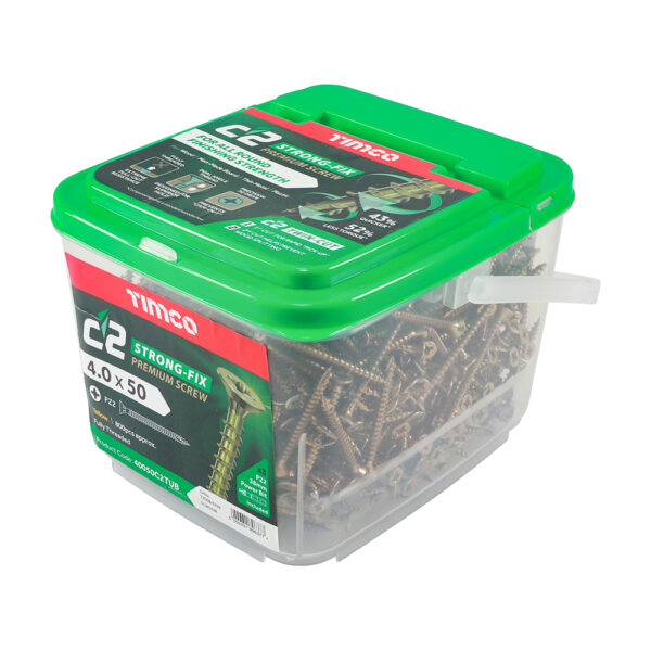 Timco C2 Multi-Purpose Advanced Screws-4 X 50 800 Units/ Tub - Image 2