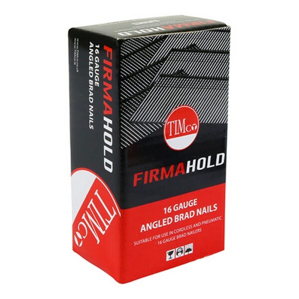 Timco Firmahold Collated Brad Nails - 16 Gauge - Angled - Galvanised-45Mm 2000 Units