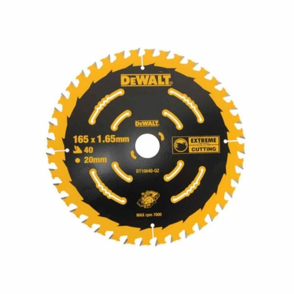 DeWalt Dt10640 Circular Saw Blade Cordless Extreme Framing -165 X 20Mm X 40T