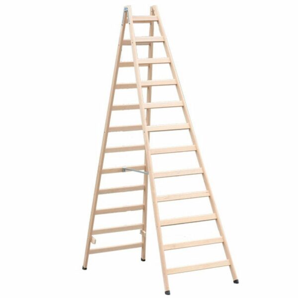 Stradbally PT08 8Ft Painters Wooden Trestle Ladder