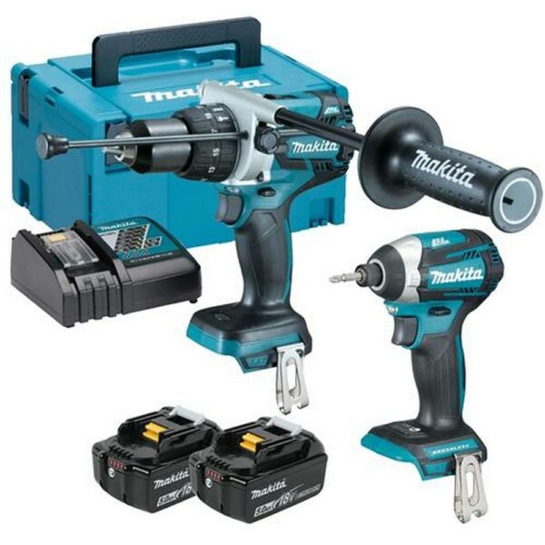 Makita 18V H/Duty B/Less Twinpack