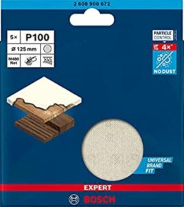 Bosch 125mm G100 M480 Sanding Disc Net Random Orbital Sanders 5pk 2608900672