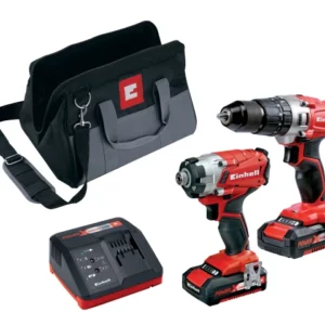 EINHELL Power X-Change Combi & Impact Driver Twin Pack 18V 2 x 2.0Ah Li-ion, 4257214